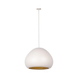 Candeeiro suspenso LAVA 1xE27/15W/230V creme/dourado