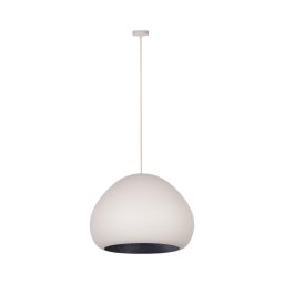 Candeeiro suspenso LAVA 1xE27/15W/230V creme/preto