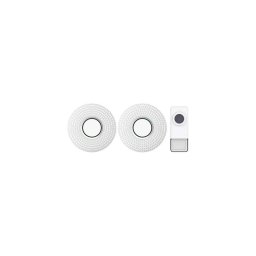 CONJUNTO 2x Campainhas sem fios Plug-in 230V/1xA23 IP55 branco