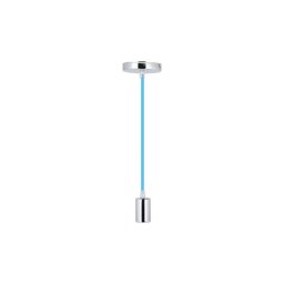 Cabo de carregamento 1xE27/60W/230V azul/cromado brilhante
