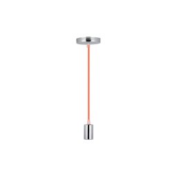Cabo de carregamento 1xE27/60W/230V laranja/cromado brilhante