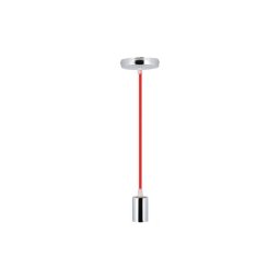 Cabo de carregamento 1xE27/60W/230V vermelho/cromado brilhante