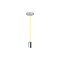 Cabo de carregamento 1xE27/60W/230V amarelo/cromado brilhante