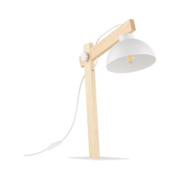 Candeeiro de mesa OSLO 1xE27/15W/230V pinho/branco
