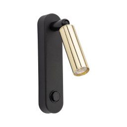 Foco de parede ENZO 1xG9/8W/230V preto/dourado