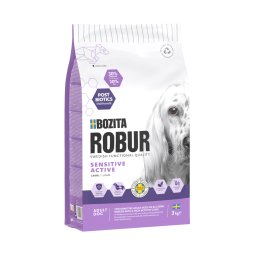 2x3kg Sensitive Grain Free Active com cordeiro Bozita Robur ração cães
