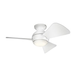 Kichler KLF-SOLA-34-WHT-LED Ventilador de teto dim. SOLA 10W/230V IP23+DO