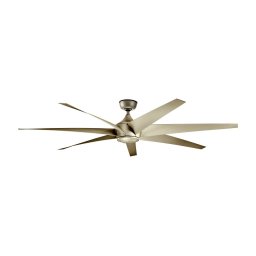 Kichler KLF-LEHR-80-AS - Ventilador de teto LEHR IP44 com controle remoto