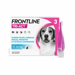 6 x 2 ml Frontline® Tri-Act pipetas para cães de 10 a 20 kg
