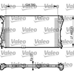 Radiador, arrefecimento do motor VALEO 735599