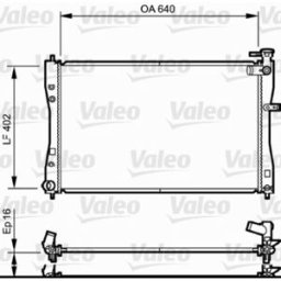 Radiador, arrefecimento do motor VALEO 735057