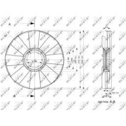 Roda da ventoinha, arrefecimento do motor NRF 49802