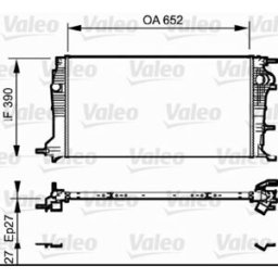 Radiador, arrefecimento do motor VALEO 735182