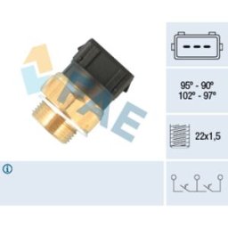 Interruptor de temperatura, ventilador do radiador FAE 37823