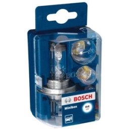 Conjunto de lâmpadas BOSCH H4 Minibox (+P21W R5W T4W 10A 15A 20A)