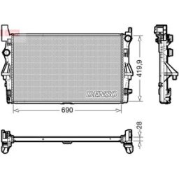 Radiador, arrefecimento do motor DENSO DRM17113