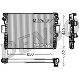 Radiador, arrefecimento do motor DENSO DRM12005
