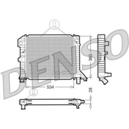 Radiador, arrefecimento do motor DENSO DRM33021