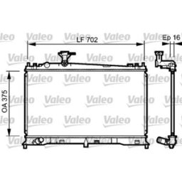 Radiador, arrefecimento do motor VALEO 735053