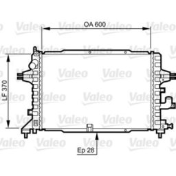 Radiador, arrefecimento do motor VALEO 734380