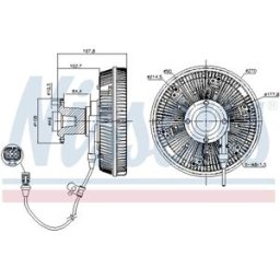 Embraiagem, ventilador do radiador NISSENS 86228