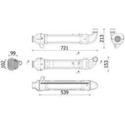 Radiador, recirculação dos gases de escape MAHLE CE 45 000P