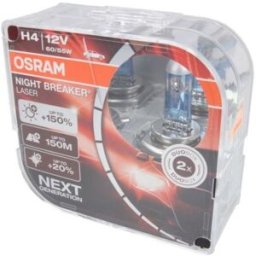 Ams-Osram Lâmpada de halogéneo OSRAM H4 Night Breaker Laser 12V/60/55W, 2 Peça