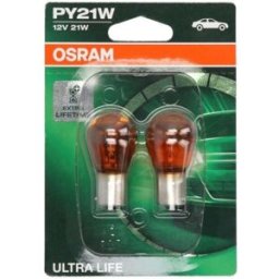 Ams-Osram Lâmpada secundária OSRAM PY21W Ultra Life 12V/21W, 2 Peça