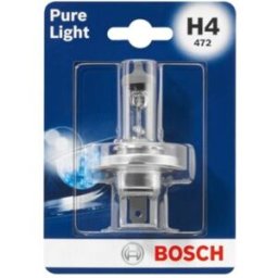 Lâmpada de halogéneo BOSCH H4 Pure Light 12V, 60/55W