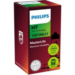 Lâmpada de halogéneo PHILIPS H7 Masterlife 24V, 70W