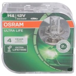 Ams-Osram Lâmpada de halogéneo OSRAM H4 Ultra Life 12V/60/55W, 2 Peça