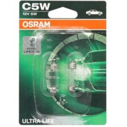 Ams-Osram Lâmpada secundária OSRAM C5W Ultra Life 12V/5W, 2 Peça