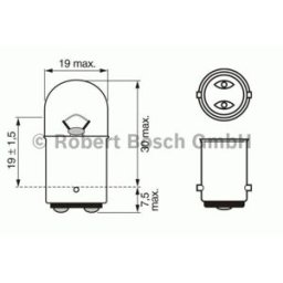 Lâmpada secundária BOSCH R5W Pure Light 12V, 5W