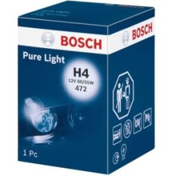 Lâmpada de halogéneo BOSCH H4 Pure Light 12V, 60/55W