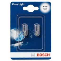 Lâmpada secundária BOSCH W3W Pure Light 12V/3W, 2 Peça