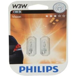 Lâmpada secundária PHILIPS W3W 12V/3W, 2 Peça