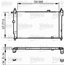 Radiador, arrefecimento do motor VALEO 730993