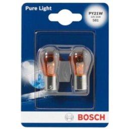 Lâmpada secundária BOSCH PY21W Pure Light 12V/21W, 2 Peça