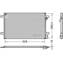 Condensador, sistema de ar condicionado DENSO DCN02037