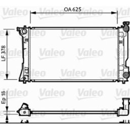 Radiador, arrefecimento do motor VALEO 734712