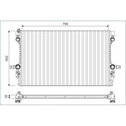Radiador, arrefecimento do motor VALEO 701126
