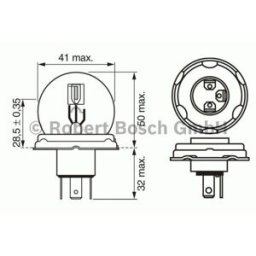 Lâmpada secundária BOSCH R2 Pure Light 12V, 45/40W
