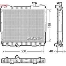 Radiador, arrefecimento do motor DENSO DRM23119