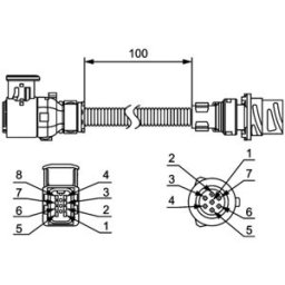 Kit de cabos, adaptador, conversão da luz traseira HELLA 8KA 211 923-002
