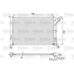 Radiador, arrefecimento do motor VALEO 701730