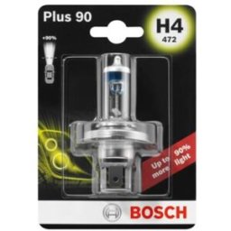 Lâmpada de halogéneo BOSCH H4 Plus 90% 12V, 60/55W