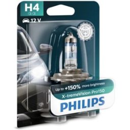 Lâmpada de halogéneo PHILIPS H4 X-tremeVision Pro150 12V, 60/55W