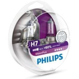 Lâmpada de halogéneo PHILIPS H7 VisionPlus Plus 60% 12V/55W, 2 Peça