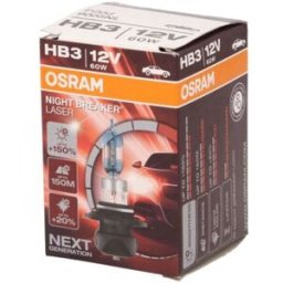 Ams-Osram Lâmpada de halogéneo OSRAM HB3 Night Breaker Laser 12V, 60W