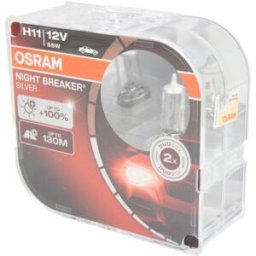 Ams-Osram Lâmpada de halogéneo OSRAM H11 Night Breaker Silver 12V/55W, 2 Peça